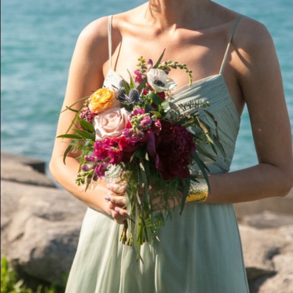 BHLDN BRIDESMAID DRESS IN SEA FOAM GREEN